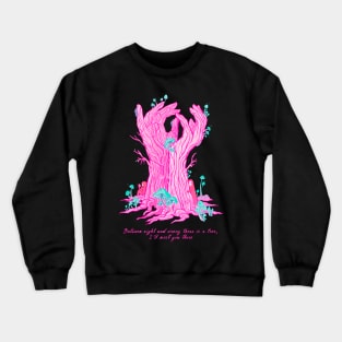 The Tree Hand illustration. Rumi love quote inspired "between right and wrong" Crewneck Sweatshirt